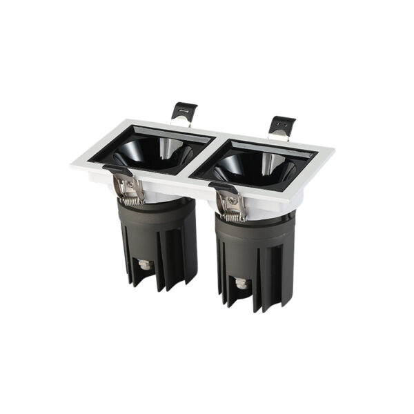 Square LED Ceiling Spotlight 2x10W for Retail Ceiling Applications