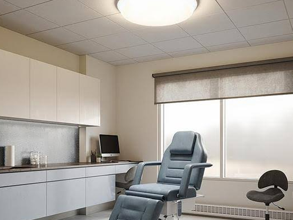 Medical Office Exam Lighting with Better Task and Ambient Balance