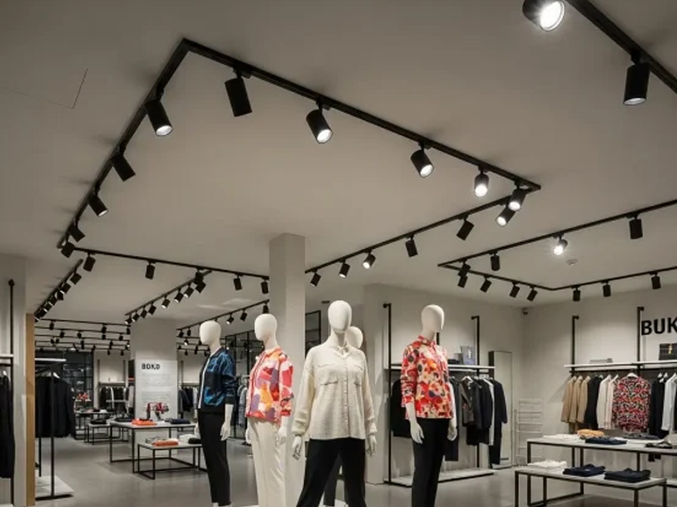 Retail Track Lighting Layouts for Flexible Merchandising Displays